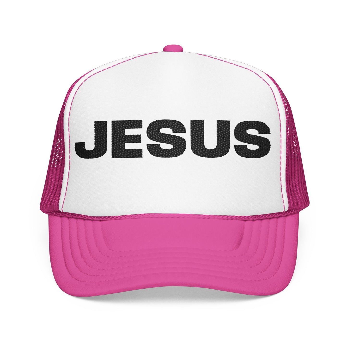Jesus Foam Trucker Hat — Christian Mesh Cap for Faith-Based Events