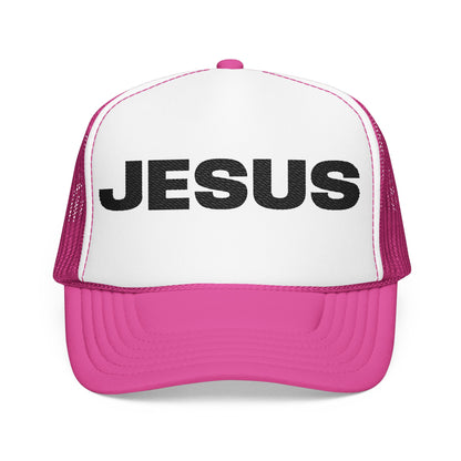 Jesus Foam Trucker Hat — Christian Mesh Cap for Faith-Based Events