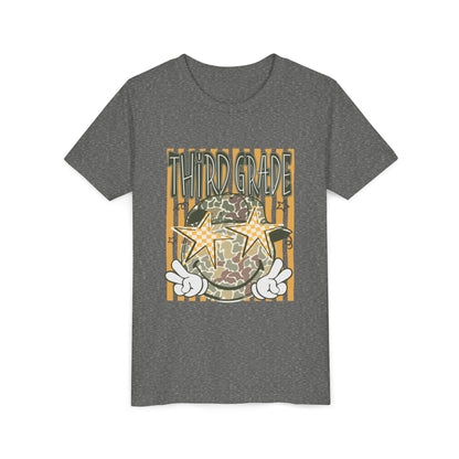 Third Grade Camo Star Youth T-Shirt – Fun Back-to-School Tee for Kids