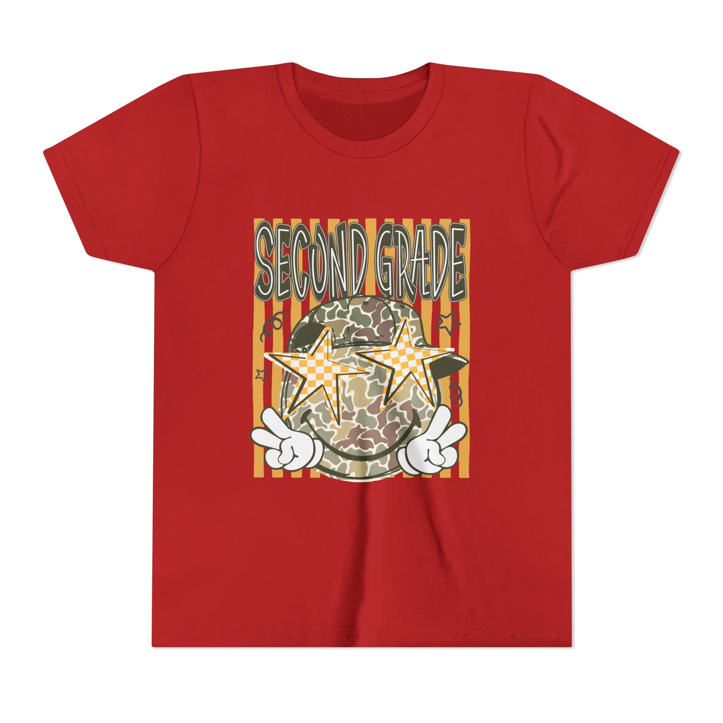 Second Grade Camo Star Youth Tee