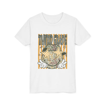 Third Grade Camo Star Youth T-Shirt – Fun Back-to-School Tee for Kids
