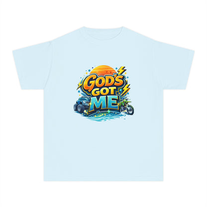 Youth Tee — "God's Got Me" Christian Surf Graphic
