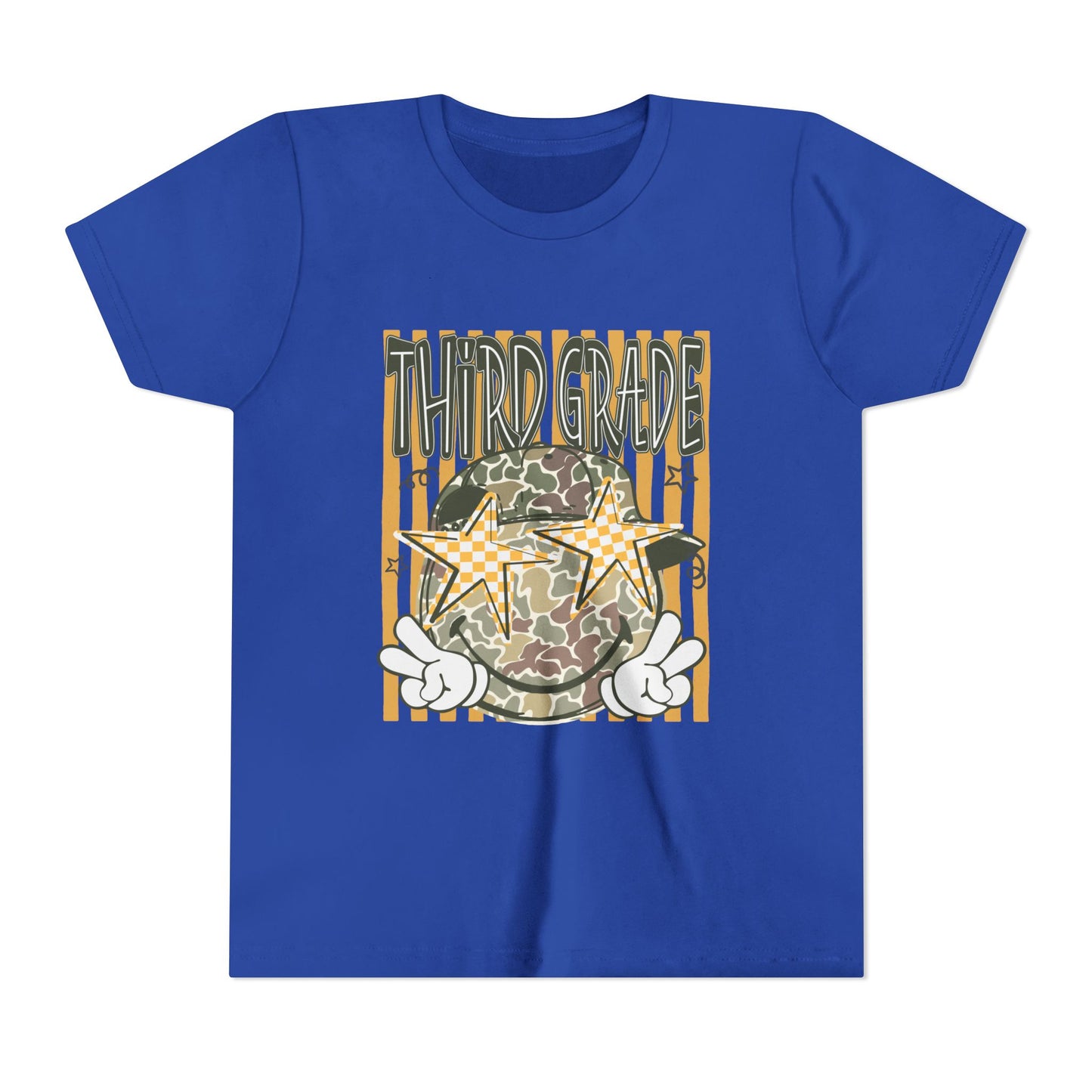 Third Grade Camo Star Youth T-Shirt – Fun Back-to-School Tee for Kids