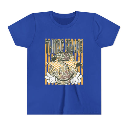 Third Grade Camo Star Youth T-Shirt – Fun Back-to-School Tee for Kids