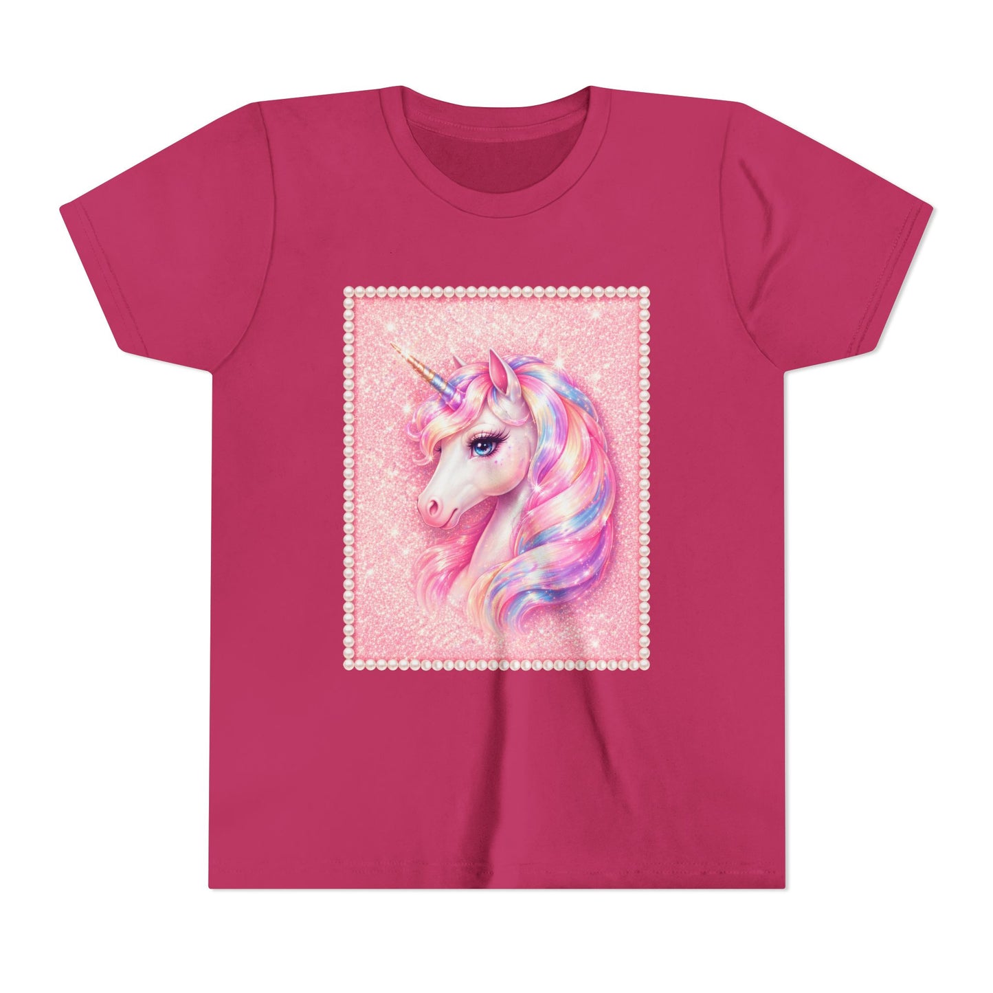 Youth Unicorn Tee — Pastel Rainbow Magical Horse Shirt