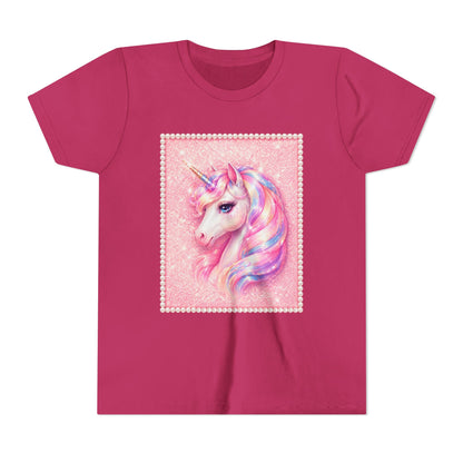 Youth Unicorn Tee — Pastel Rainbow Magical Horse Shirt