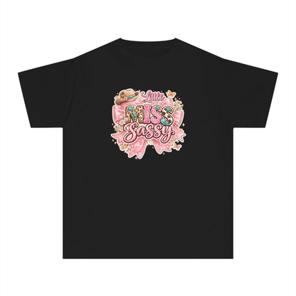 Youth Tee — "A Little Kiss Sassy" Floral Country Graphic