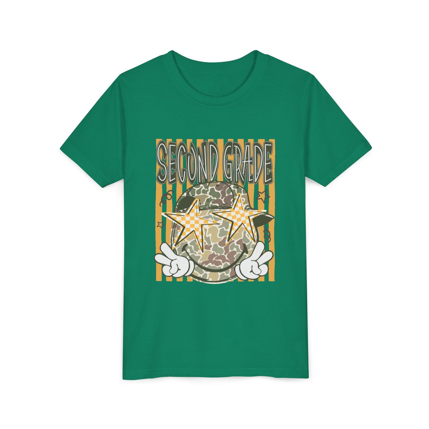Second Grade Camo Star Youth Tee