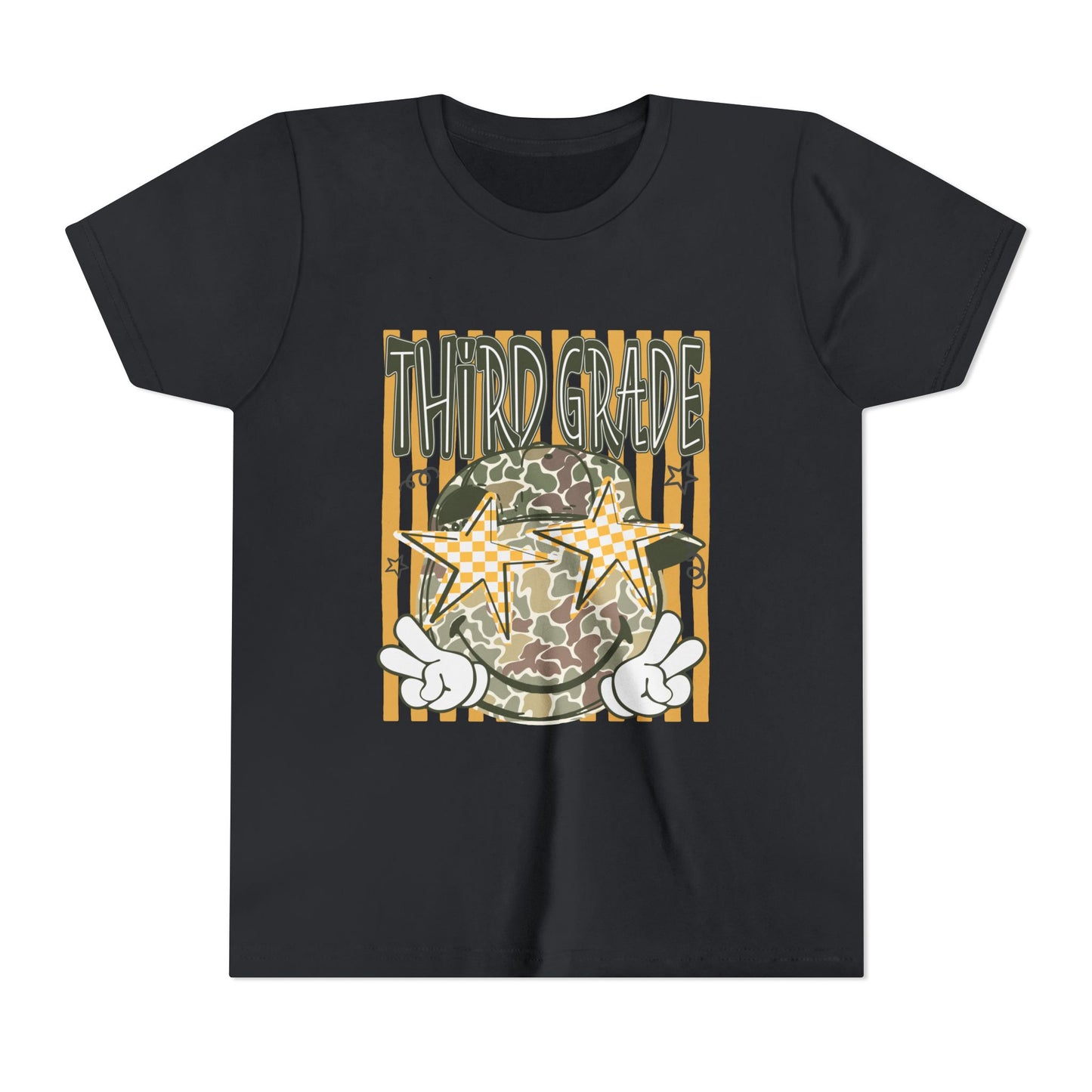 Third Grade Camo Star Youth T-Shirt – Fun Back-to-School Tee for Kids