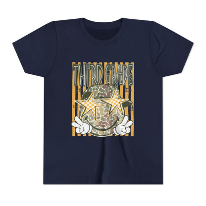 Third Grade Camo Star Youth T-Shirt – Fun Back-to-School Tee for Kids
