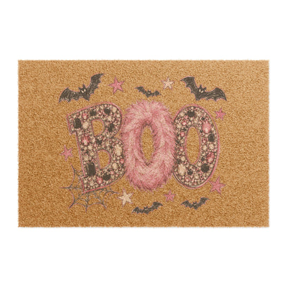 Boo Floral Halloween Doormat