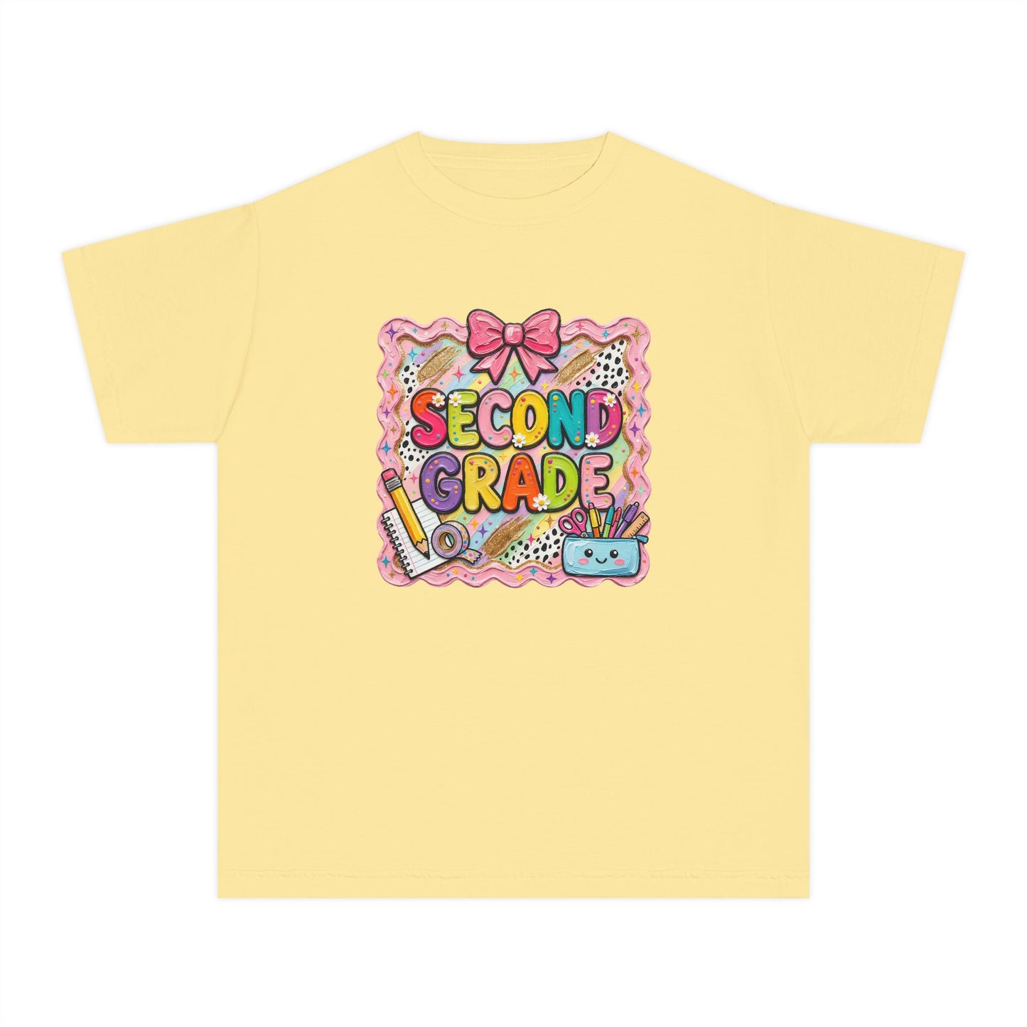 Second Grade Kids T‑Shirt — Cute Back-to-School Graphic Tee for Girls & Boys