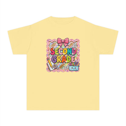 Second Grade Kids T‑Shirt — Cute Back-to-School Graphic Tee for Girls & Boys