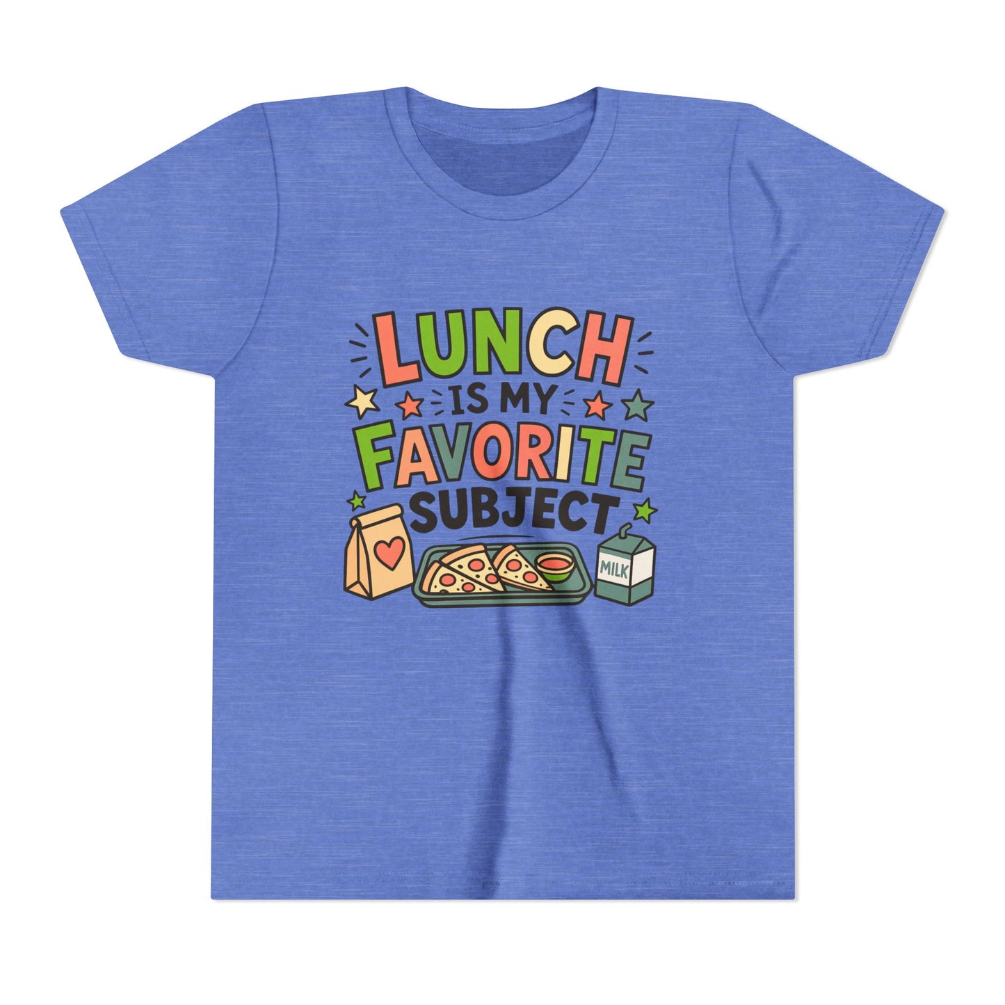 Youth Tee — "Lunch Is My Favorite Subject" Cute School Lunch Graphic