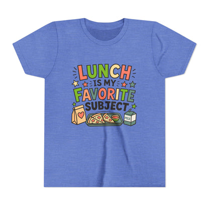 Youth Tee — "Lunch Is My Favorite Subject" Cute School Lunch Graphic