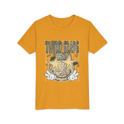 Third Grade Camo Star Youth T-Shirt – Fun Back-to-School Tee for Kids