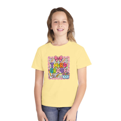 Third Grade Kids T‑Shirt — Cute Back‑to‑School Graphic Tee