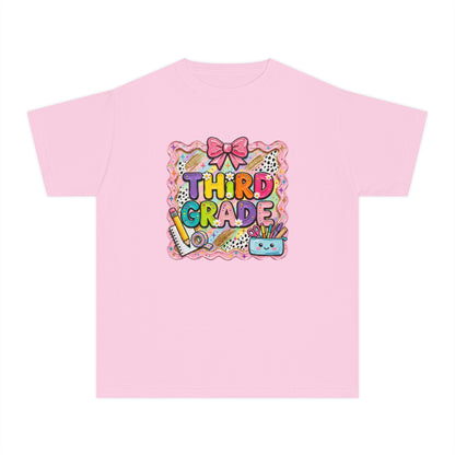 Third Grade Kids T‑Shirt — Cute Back‑to‑School Graphic Tee
