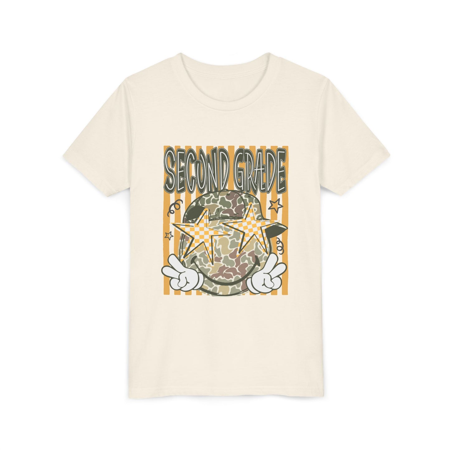 Second Grade Camo Star Youth Tee