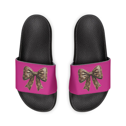 Women's Removable-Strap Slide Sandals — Pink Casual Pool & Beach Slides