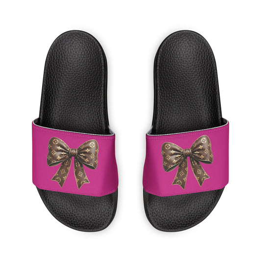 Women's Removable-Strap Slide Sandals — Pink Casual Pool & Beach Slides
