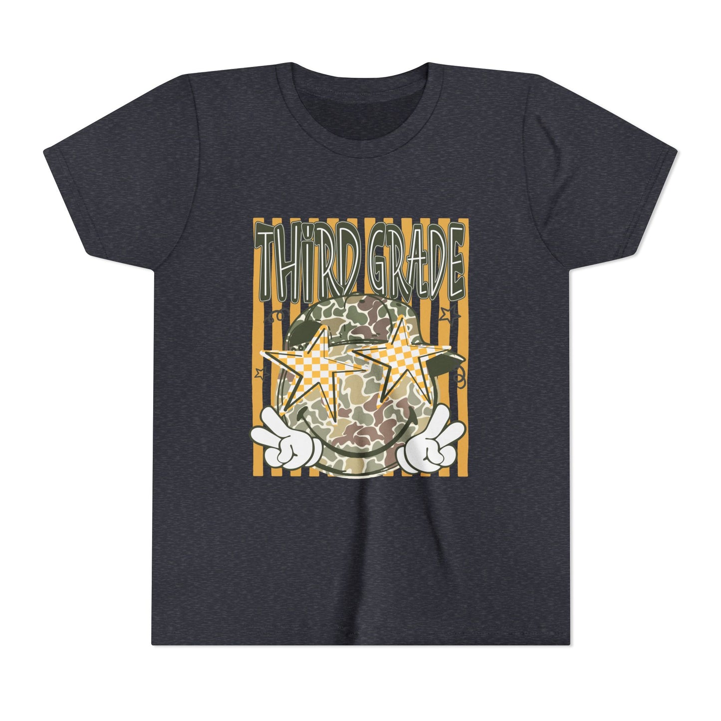 Third Grade Camo Star Youth T-Shirt – Fun Back-to-School Tee for Kids