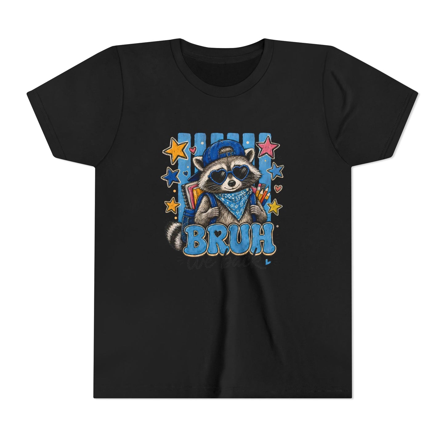Youth Tee - "Bruh We Back" Raccoon Graphic
