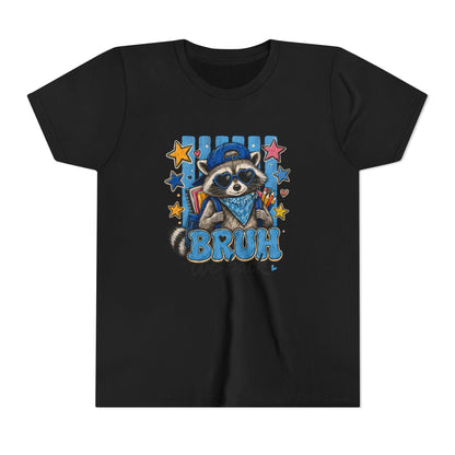 Youth Tee - "Bruh We Back" Raccoon Graphic