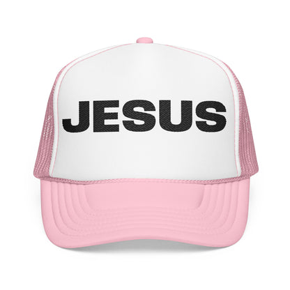 Jesus Foam Trucker Hat — Christian Mesh Cap for Faith-Based Events