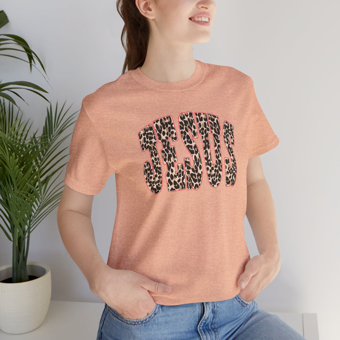 Jesus Leopard Print Tee - Christian Graphic T-Shirt