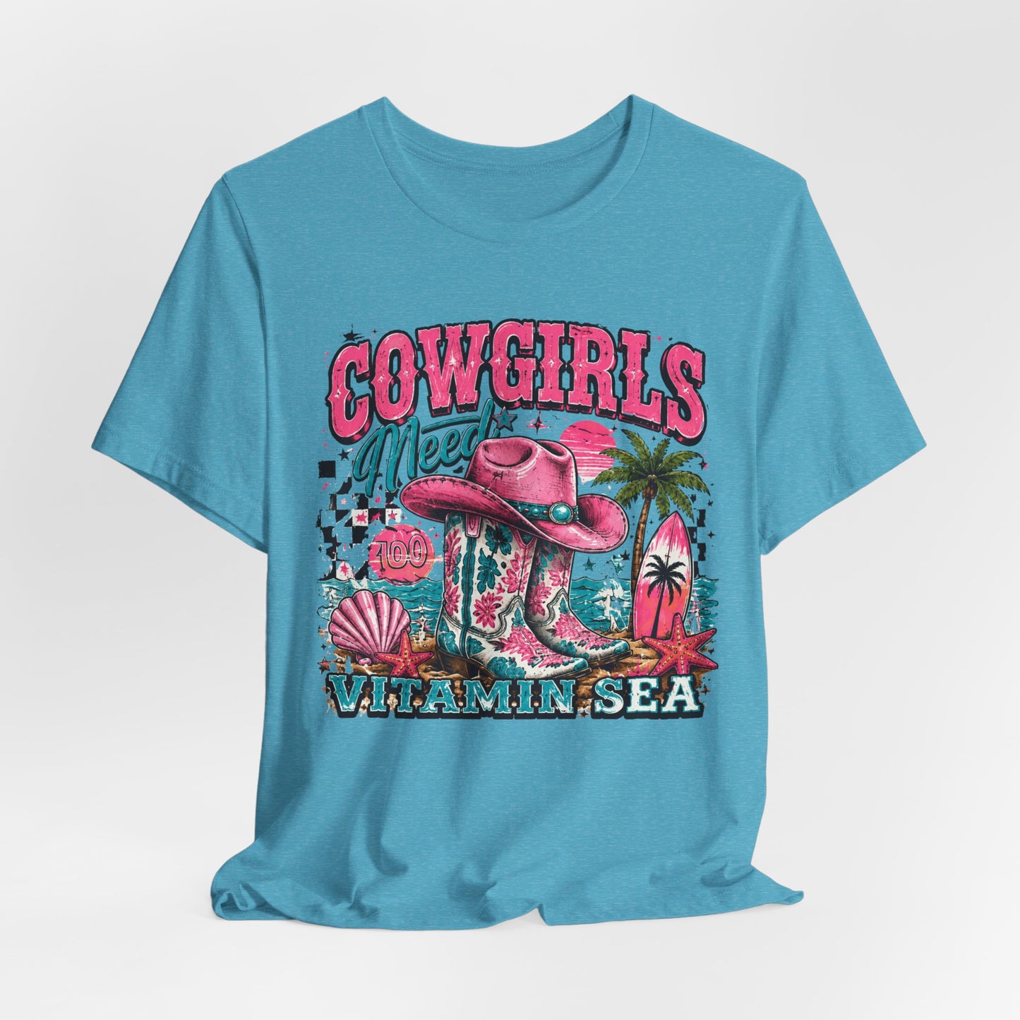 Cowgirls Need Vitamin Sea T-Shirt — Beachy Western Graphic Tee