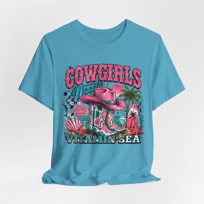 Cowgirls Need Vitamin Sea T-Shirt — Beachy Western Graphic Tee