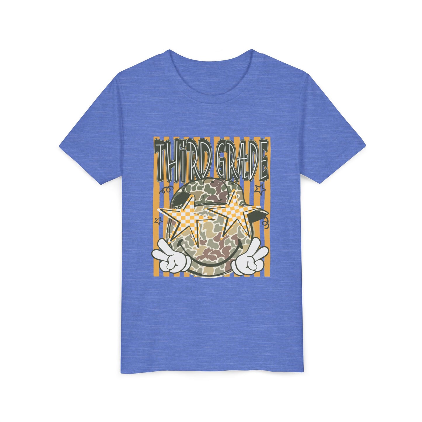Third Grade Camo Star Youth T-Shirt – Fun Back-to-School Tee for Kids