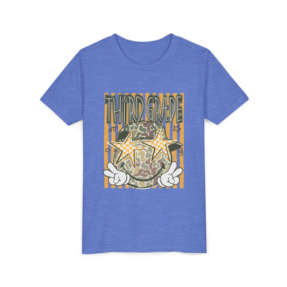 Third Grade Camo Star Youth T-Shirt – Fun Back-to-School Tee for Kids