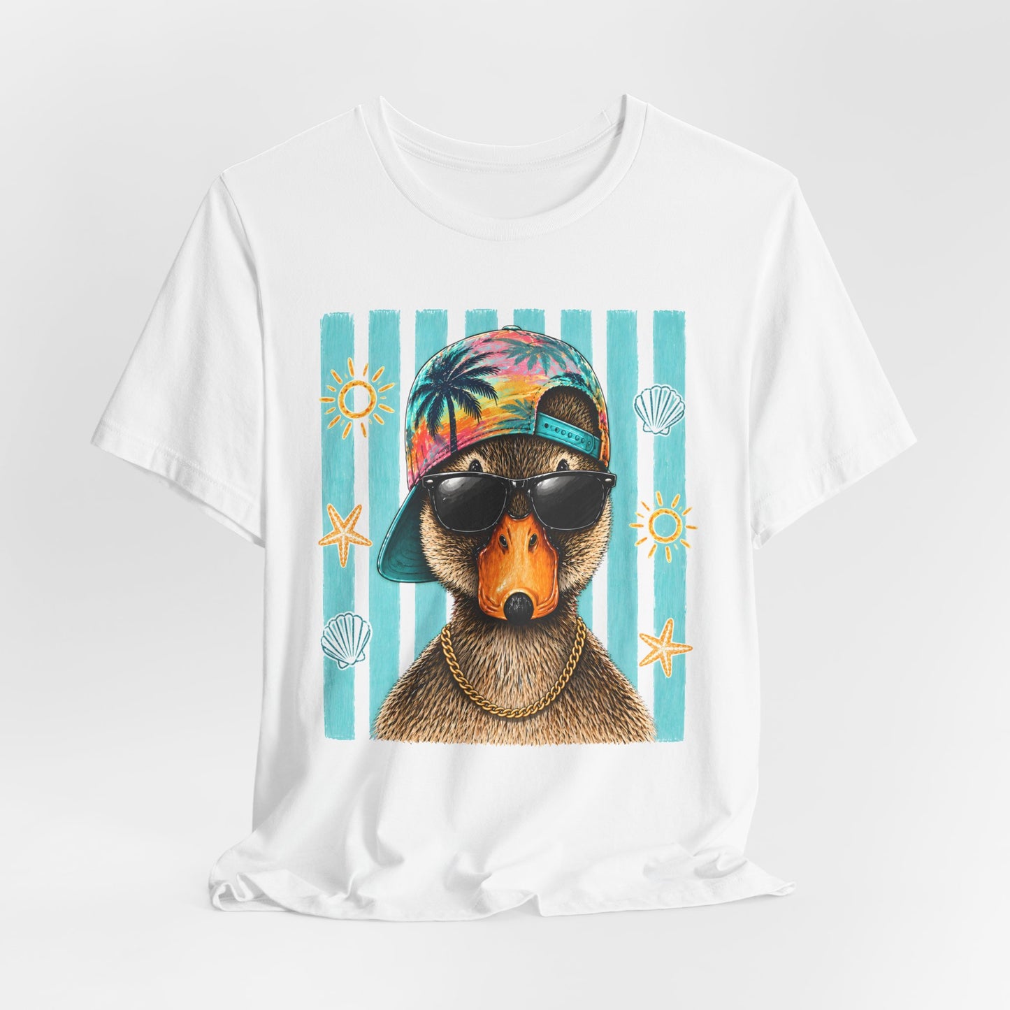 Platypus Beach Tee — Cool Sunglasses Summer Graphic T-Shirt