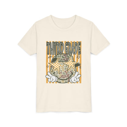 Third Grade Camo Star Youth T-Shirt – Fun Back-to-School Tee for Kids