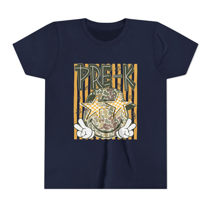 Pre-K Kids Tee — Camo Smiley Star Preschool Shirt for Boys & Girls