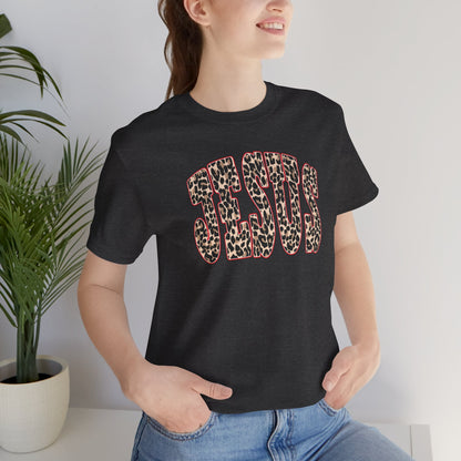 Jesus Leopard Print Tee - Christian Graphic T-Shirt