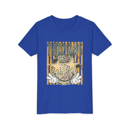 Third Grade Camo Star Youth T-Shirt – Fun Back-to-School Tee for Kids