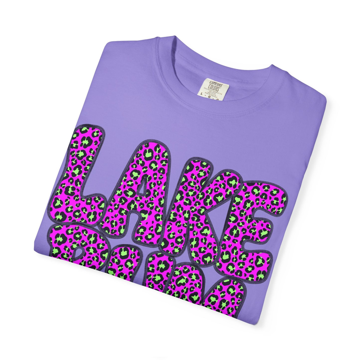 Lake Bum T-Shirt — Retro Leopard Print Graphic Tee for Lake Days