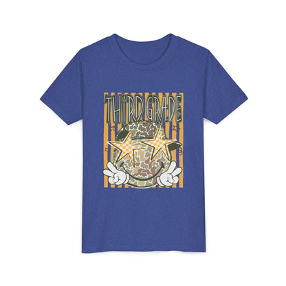 Third Grade Camo Star Youth T-Shirt – Fun Back-to-School Tee for Kids