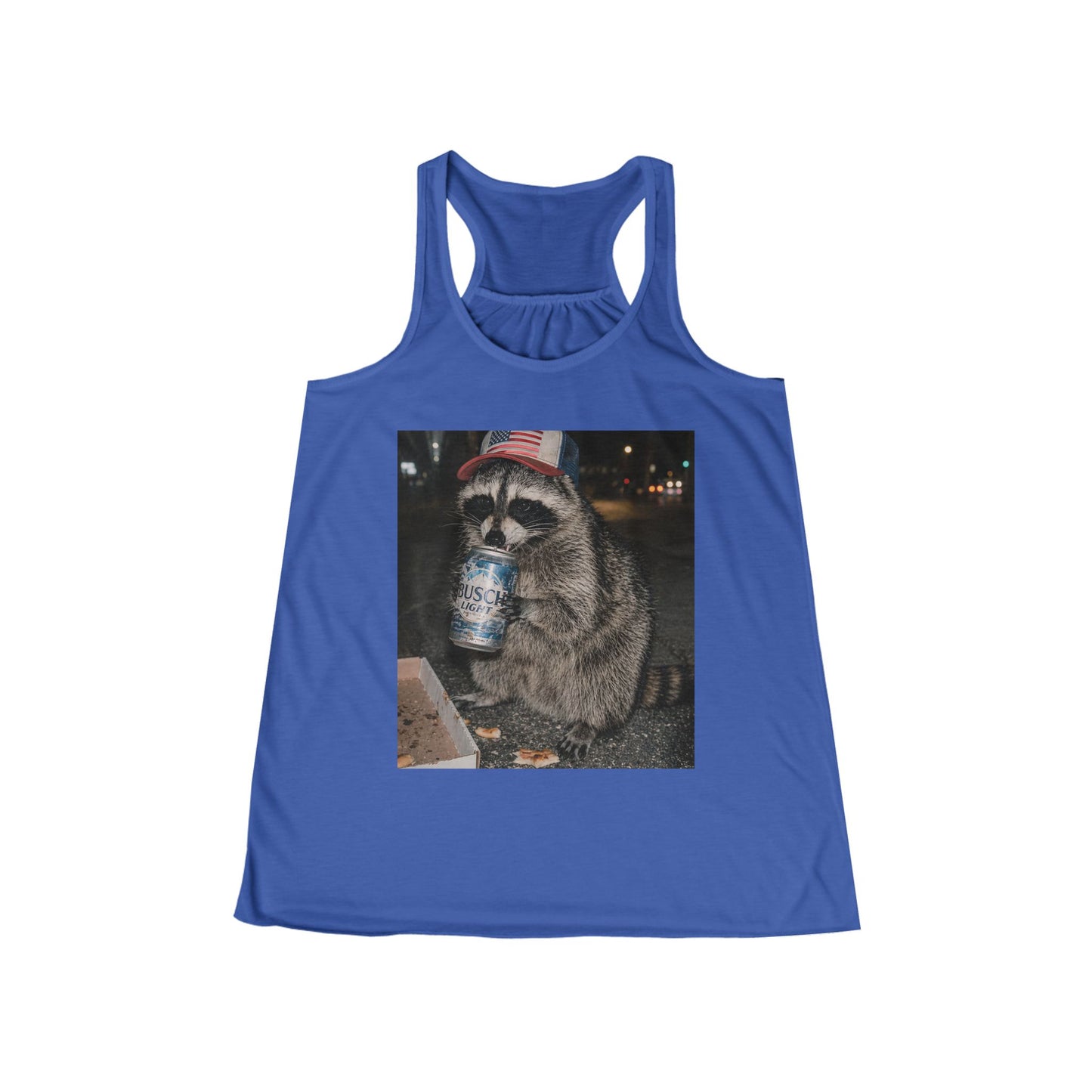 Raccoon Drinking Beer Tank Top – Funny Retro Animal Graphic Racerback