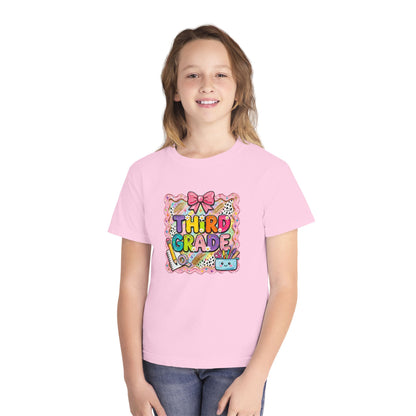 Third Grade Kids T‑Shirt — Cute Back‑to‑School Graphic Tee